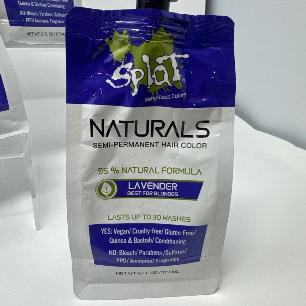 12 Pack Splat Naturals Semi Permanent Vegan Cruelty Free Hair Color LAVENDER